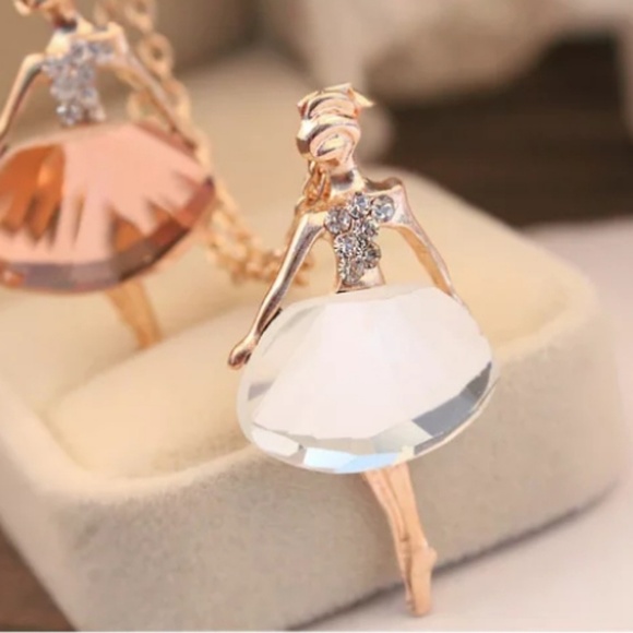 Crystal Ballerina Figurine Long Chain - Picture 1 of 6